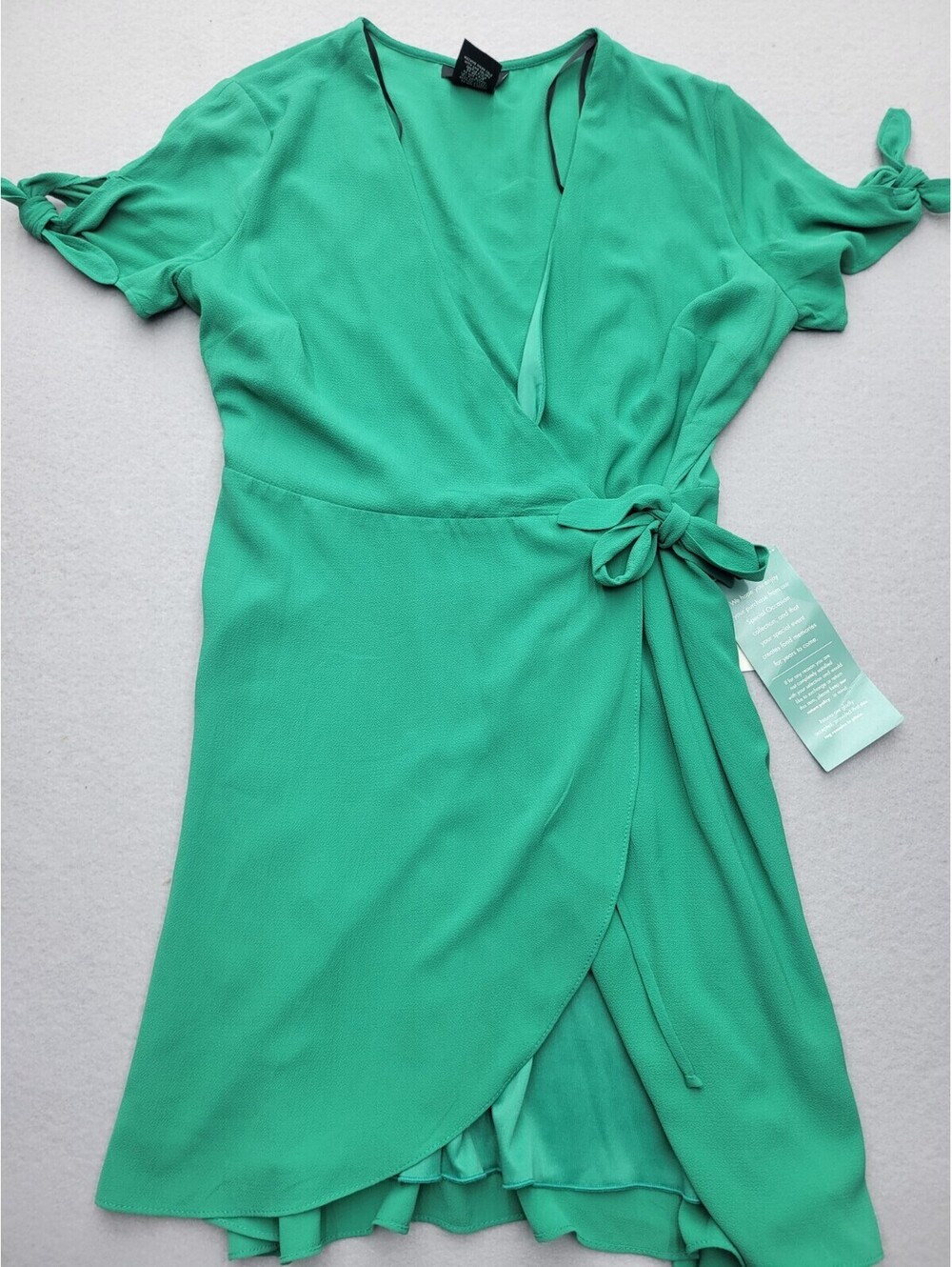 B. Smart Womens Dress 11 Green Basic MIni Short Sleeve Solid Casual Party